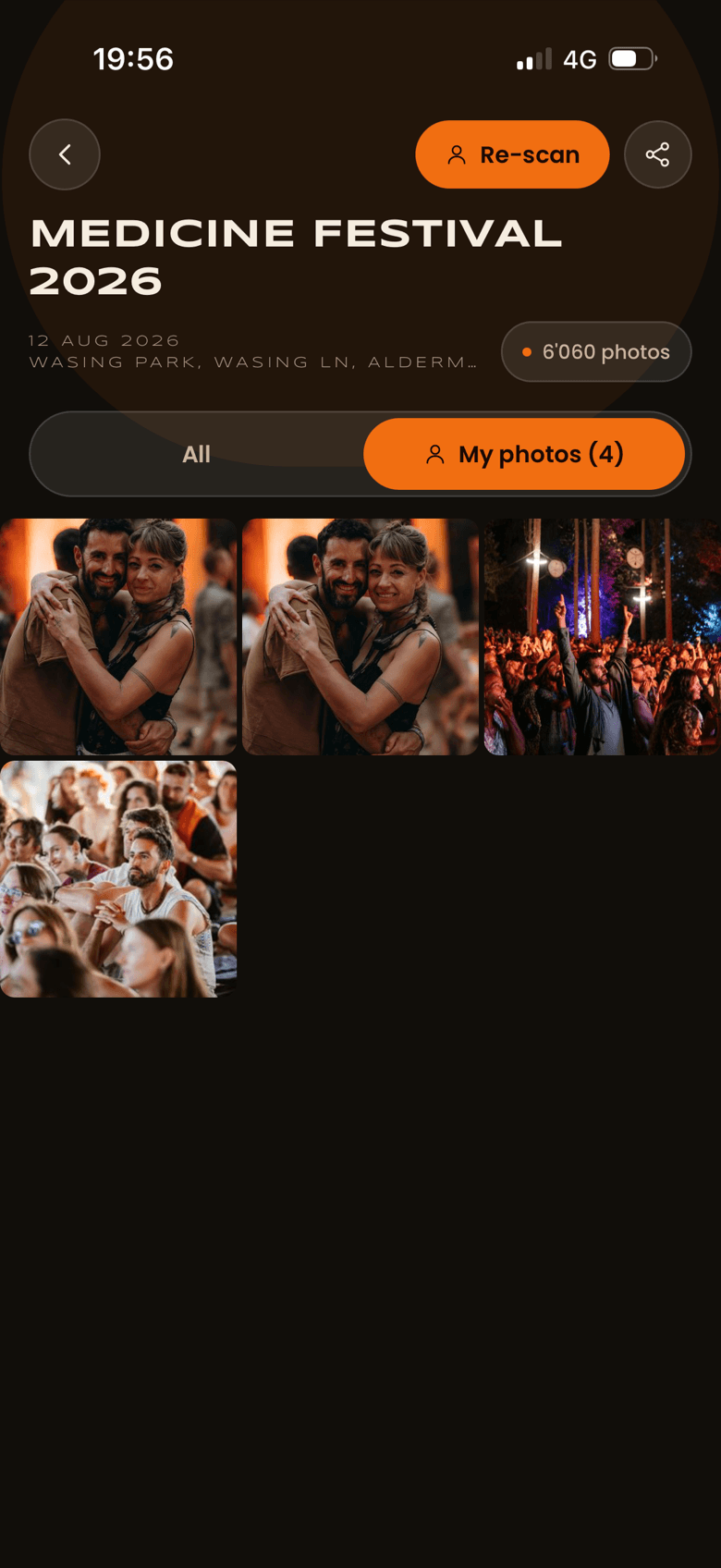 As fotografias do convidado, encontradas e prontas a descarregar
