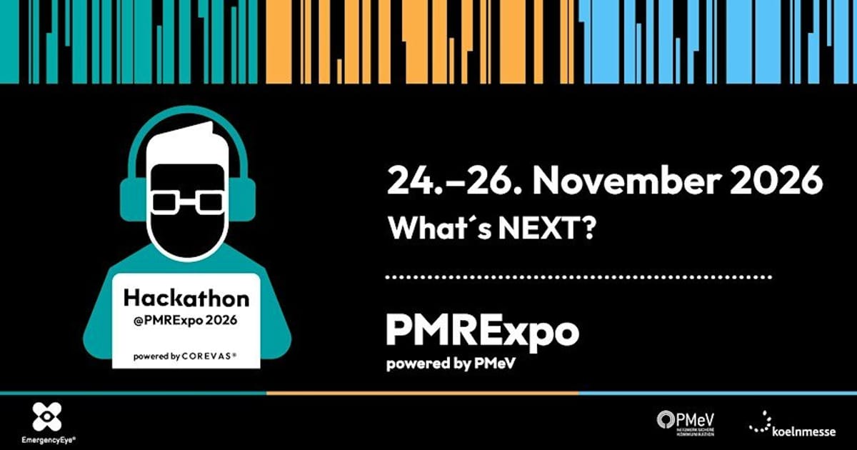 4th Hackathon @ PMRExpo in collaboration with COREVAS®, Cologne