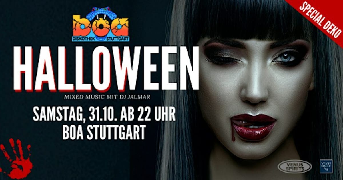 Boa Halloween- Samstag, 31.10.2026, Stuttgart