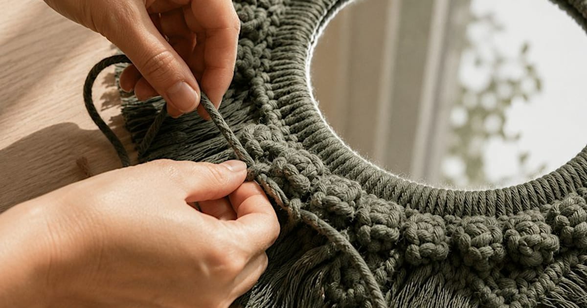 Crea tu propio espejo de macramé, Pamplona