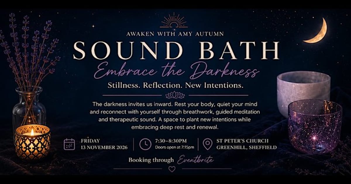 Embrace the Darkness Sound Bath, Greenhill