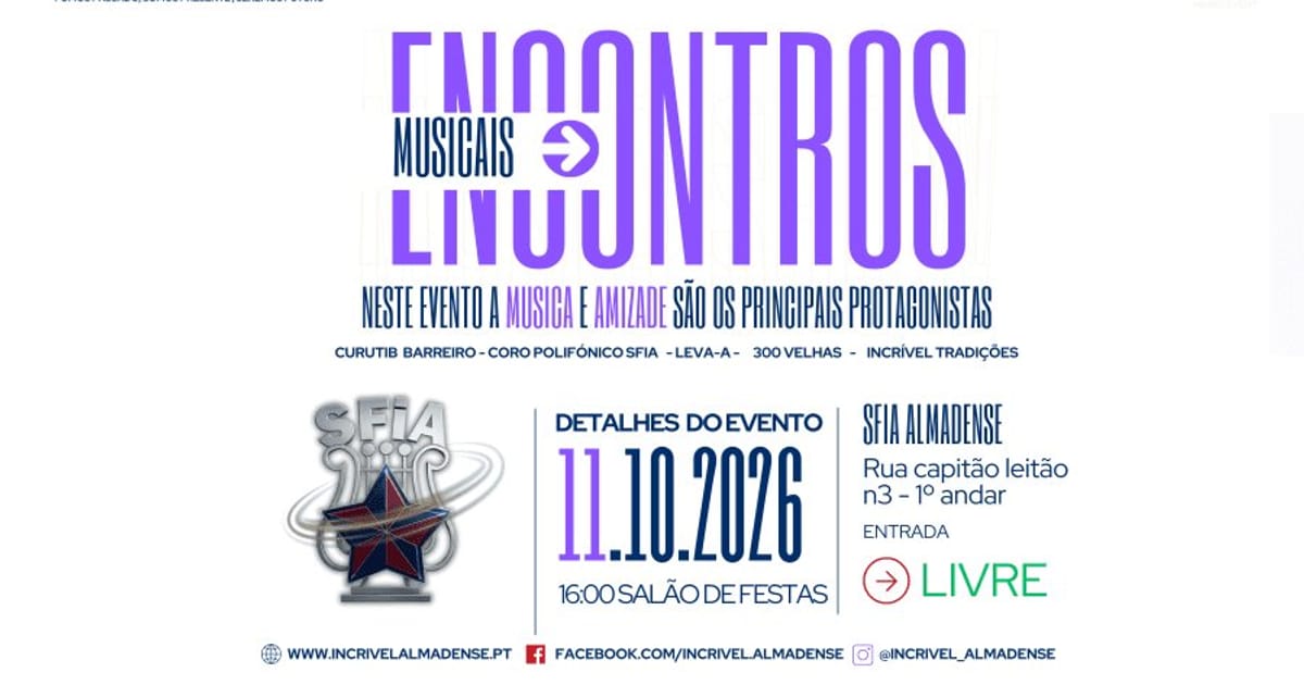 ENCONTROS MUSICAIS  178.º INCRIVEL ALMADENSE, Almada