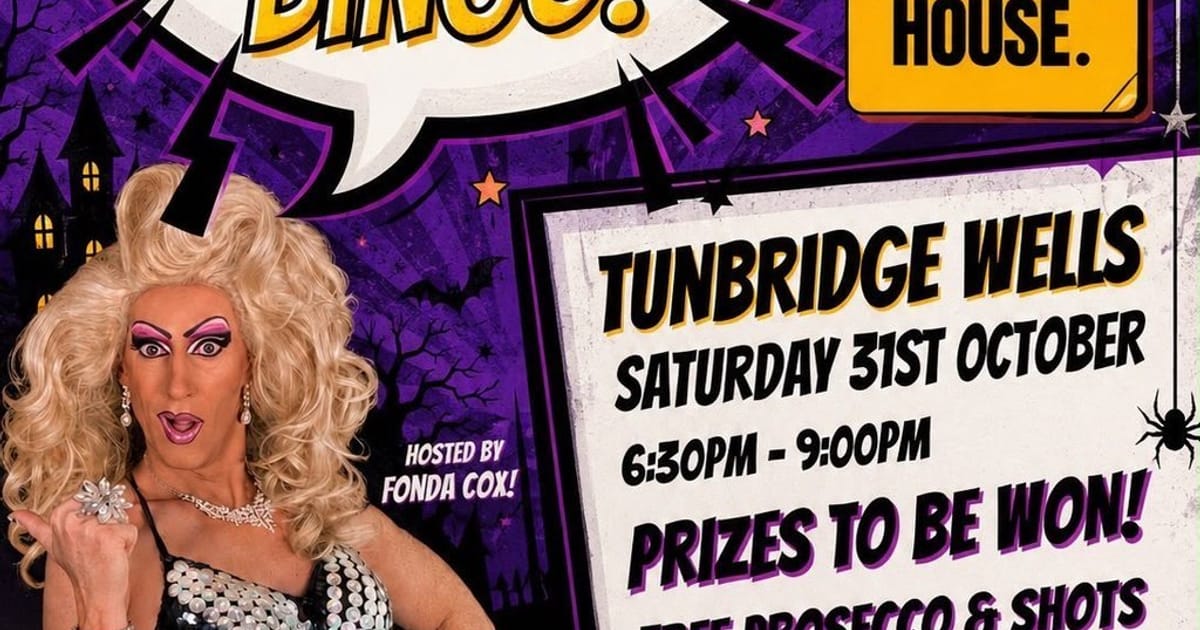 Halloween Fonda Cox Drag Bingo Tunbridge Wells, Tunbridge Wells
