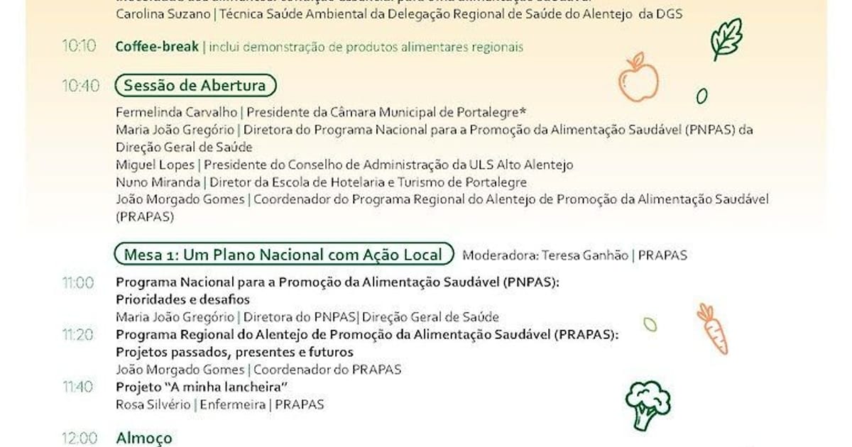 III Encontro do PRAPAS - Programa Regional do Alentejo de Promoção da Alimentação Saudável, Portalegre