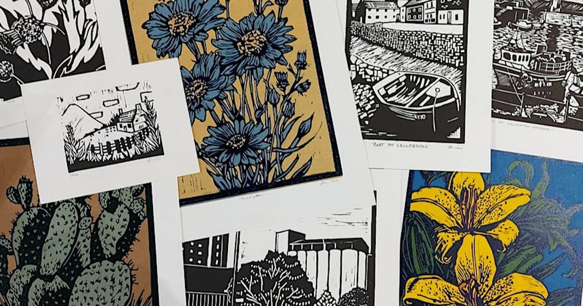 Intro to linocut printmaking, Leith