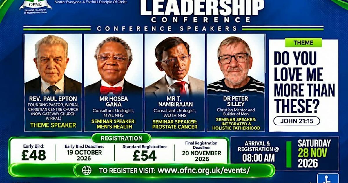 OFNC ANCHOR MEN'S LEADERSHIP CONFERENCE 2026, Chester