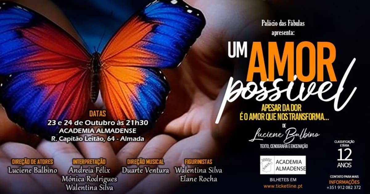 “Um Amor Possível” na Academia Almadense a 23 e 24 de outubro, Almada